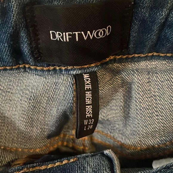 Driftwood Jackie High Rise Embroidered Jeans size 32 - Picture 3 of 6